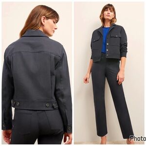 MM Lafleur Rhoda Jacket Better Than Denim In Ink Black Medium‎